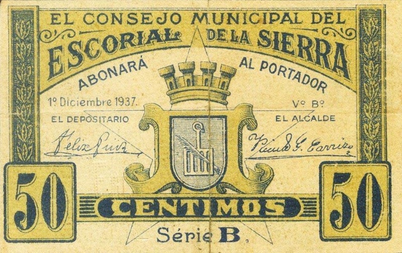 Anverso de 50 Céntimos (El Escorial de la Sierra)