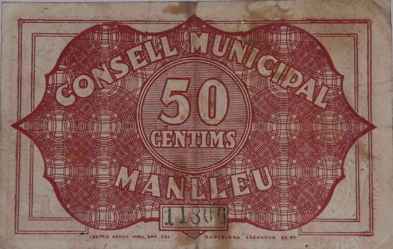 Reverso de 50 Céntimos (Manlleu)