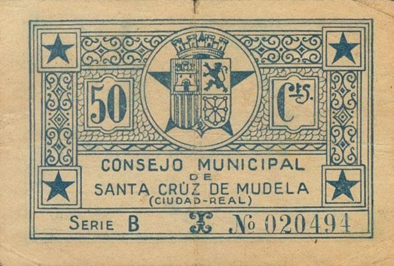 Reverso de 50 Céntimos (Santa Cruz de Mudela)