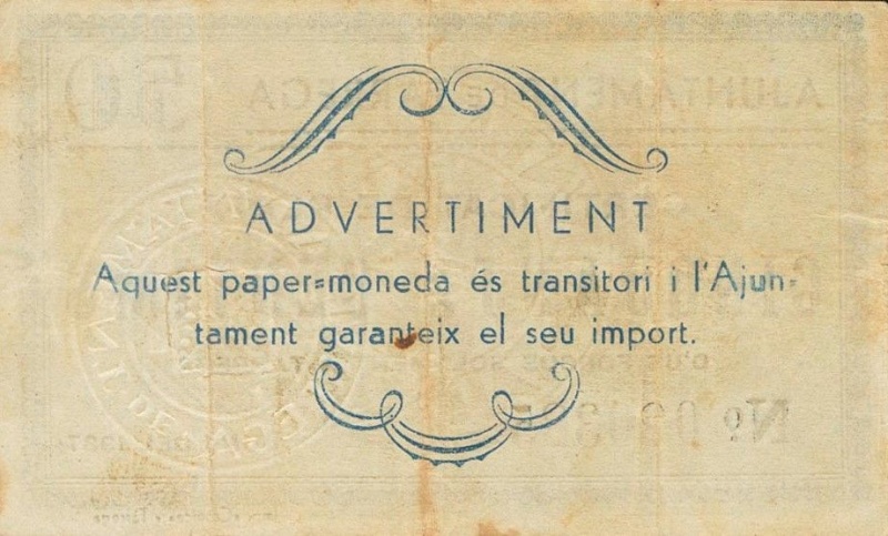 Reverso de 50 Céntimos (Tàrrega)