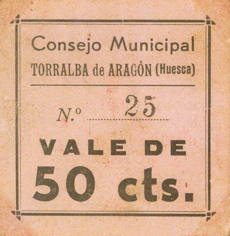 Anverso de 50 Céntimos (Torralba de Aragón)