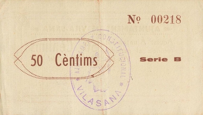 Reverso de 50 Céntimos (Vila-sana)