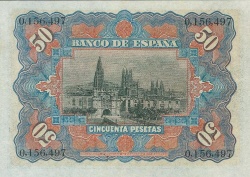 Reverso de 50 Pesetas