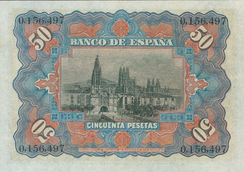 Reverso de 50 Pesetas