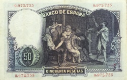Reverso de 50 Pesetas