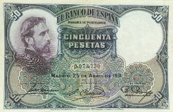 Anverso de 50 Pesetas
