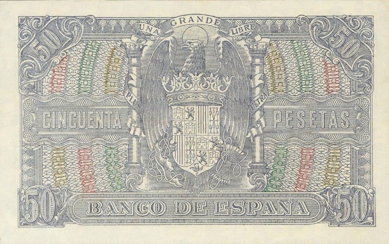 Reverso de 50 Pesetas