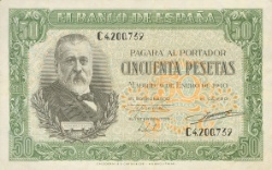 Billetes de peseta española