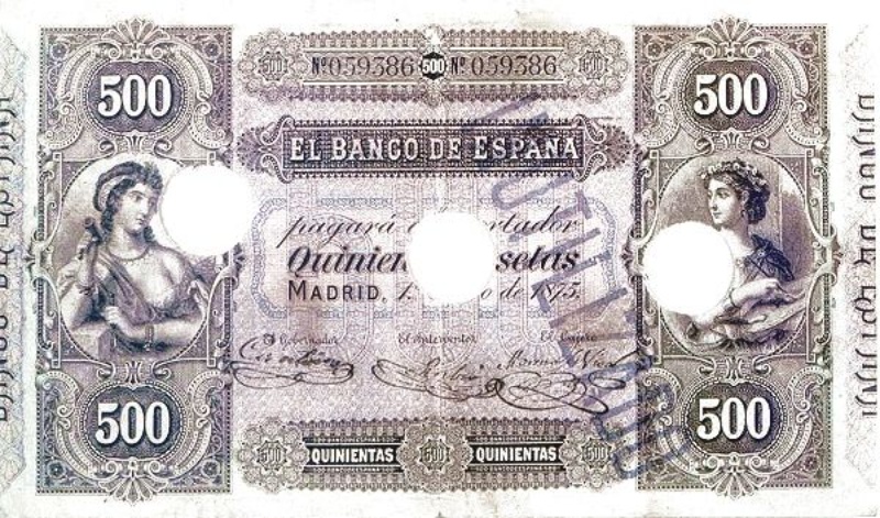 Anverso de 500 Pesetas