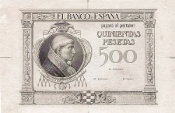 Anverso de 500 Pesetas