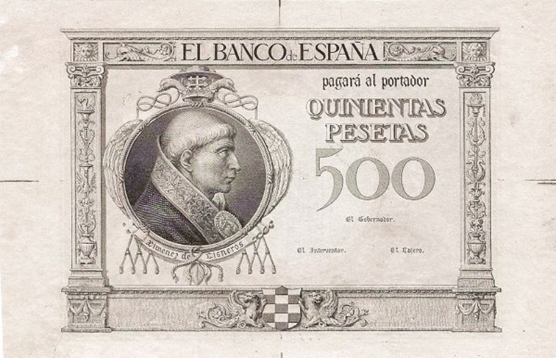 Anverso de 500 Pesetas