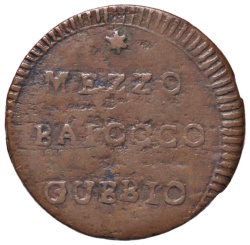 Reverso de ½ (medio) Baiocco - Gubbio