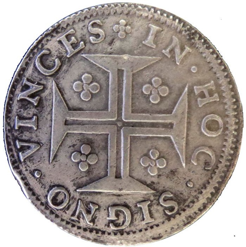 Moneda ½ (medio) Cruzado/200 Reales (Réais) - Pedro II (Príncipe corona, ceca de Lisboa) | 1683 - 1686 - Reverso Reverso de ½ (medio) Cruzado/200 Reales (Réais) - Pedro II (Príncipe corona, ceca de Lisboa)