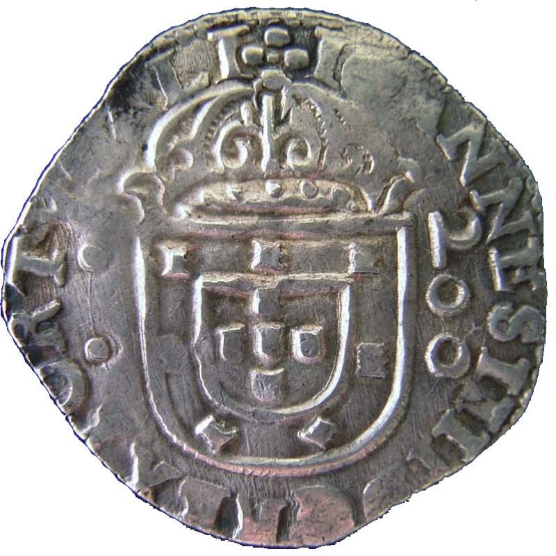 Moneda ½ (medio) Cruzado - João IV (ceca de Évora) | 1644 - 1656 - Anverso Anverso de ½ (medio) Cruzado - João IV (ceca de Évora)