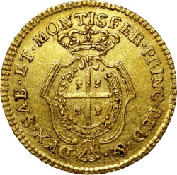 Reverso de ½ (medio) Doppia - Carlo Emanuele III
