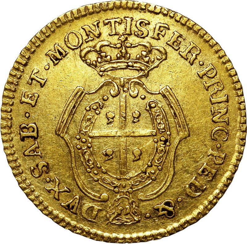 Reverso de ½ (medio) Doppia - Carlo Emanuele III