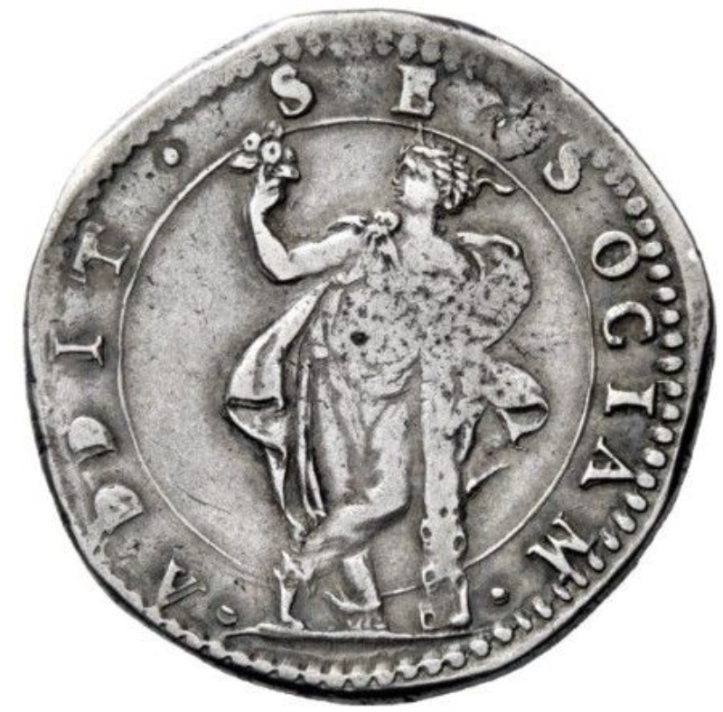Reverso de ½ (medio) Escudo - Alfonso II (Busto tardío)