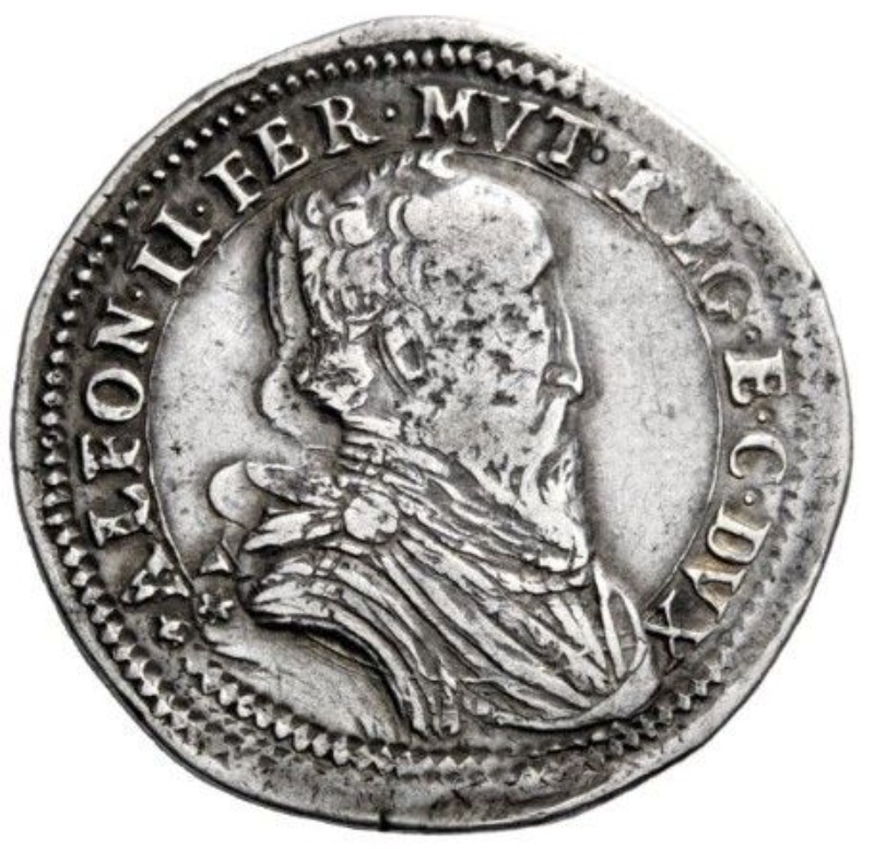 Anverso de ½ (medio) Escudo - Alfonso II (Busto tardío)