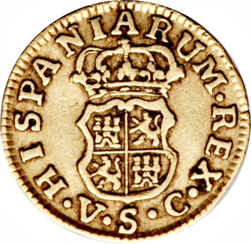Reverso de ½ (medio) Escudo - Carlos III (1er tipo)