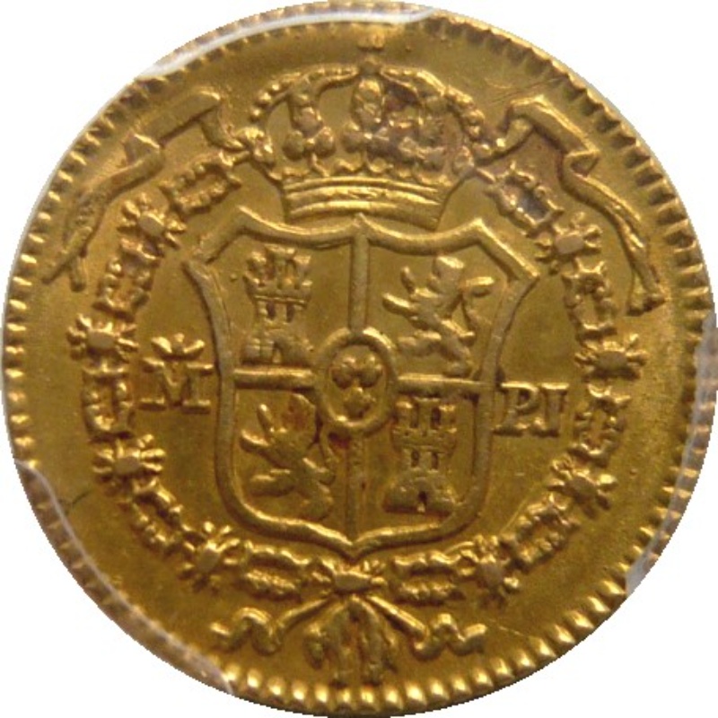 Reverso de ½ (medio) Escudo - Carlos III (2º tipo)