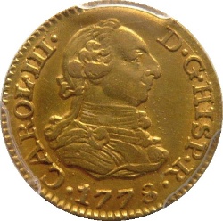 Anverso de ½ (medio) Escudo - Carlos III (2º tipo)