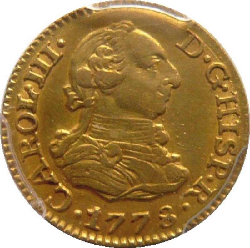 Anverso de ½ (medio) Escudo - Carlos III (2º tipo)
