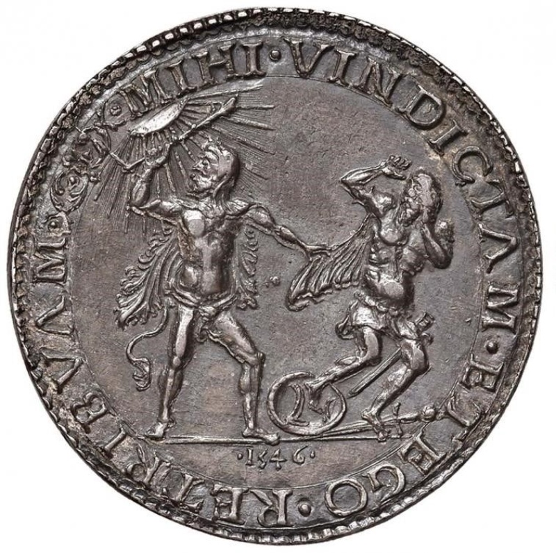 Reverso de ½ (medio) Escudo - Ercole II