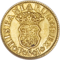 Reverso de ½ (medio) Escudo - Felipe V