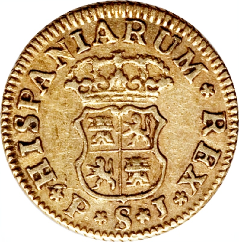 Reverso de ½ (medio) Escudo - Fernando VI (Sevilla)
