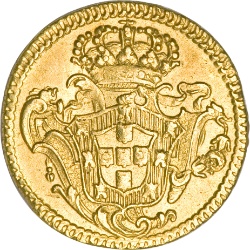 Reverso de ½ (medio) Escudo - José I (cecas de Lisboa, Bahía y Río)