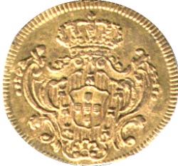 Reverso de ½ (medio) Escudo - María I (Tocado - Ceca de Lisboa)