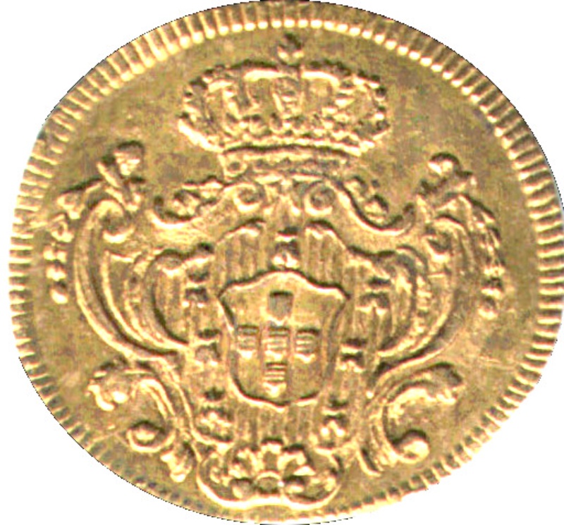 Reverso de ½ (medio) Escudo - María I (Tocado - Ceca de Lisboa)