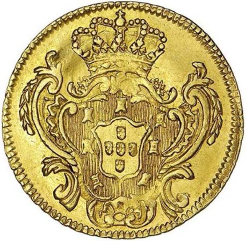 Moneda ½ (medio) Escudo - María I (Velo de Viuda - Ceca de Lisboa) | 1787 - 1788 - Reverso Reverso de ½ (medio) Escudo - María I (Velo de Viuda - Ceca de Lisboa)