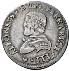 Anverso de ½ (medio) Lira - Alfonso I