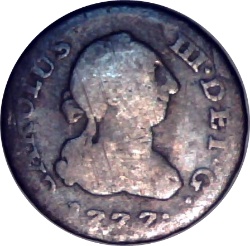 Anverso de ½ (medio) Real - Carlos III (retrato)