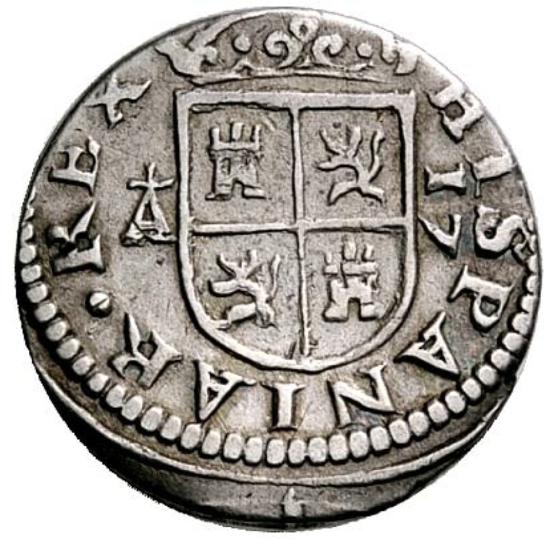 Reverso de ½ (medio) Real - Felipe IV (Segovia, retrato)