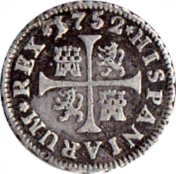 Reverso de ½ (medio) Real - Fernando VI