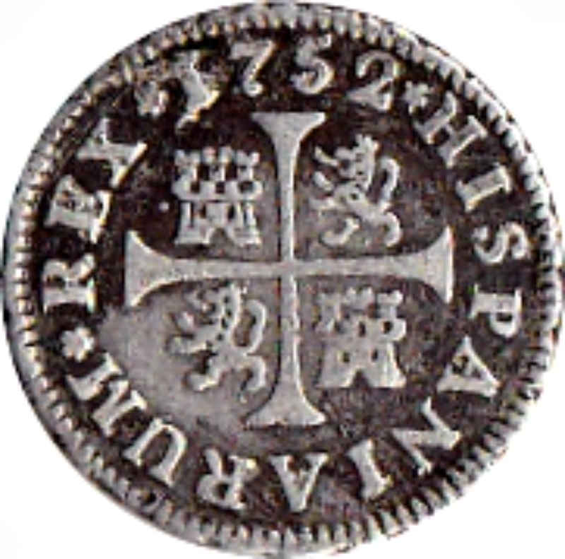 Reverso de ½ (medio) Real - Fernando VI