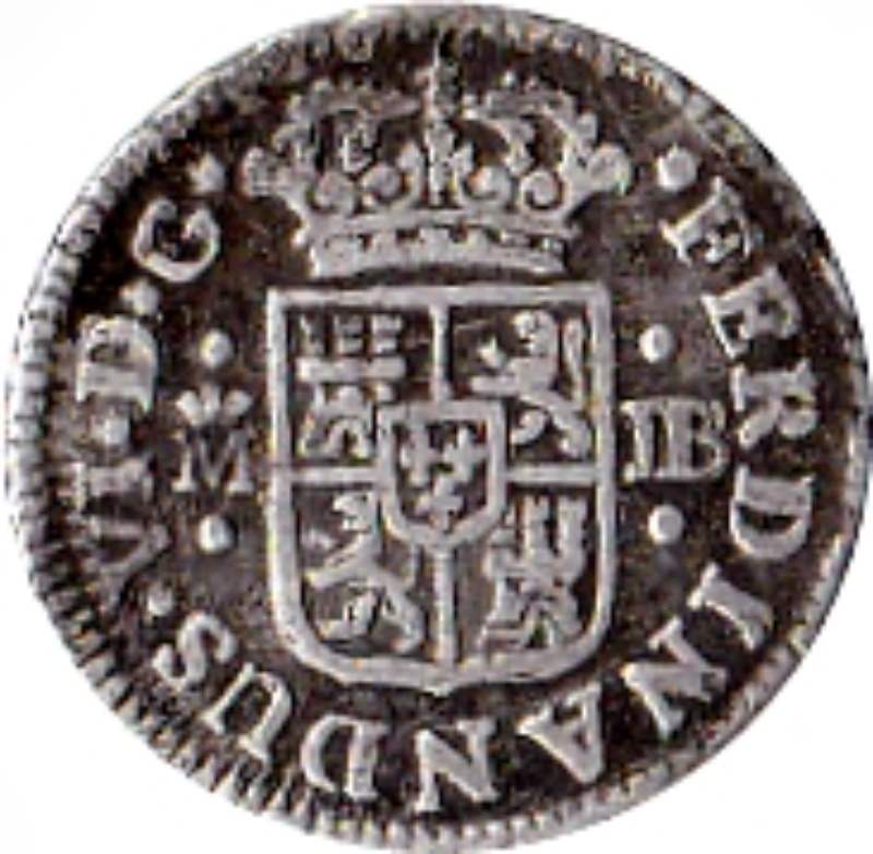Anverso de ½ (medio) Real - Fernando VI