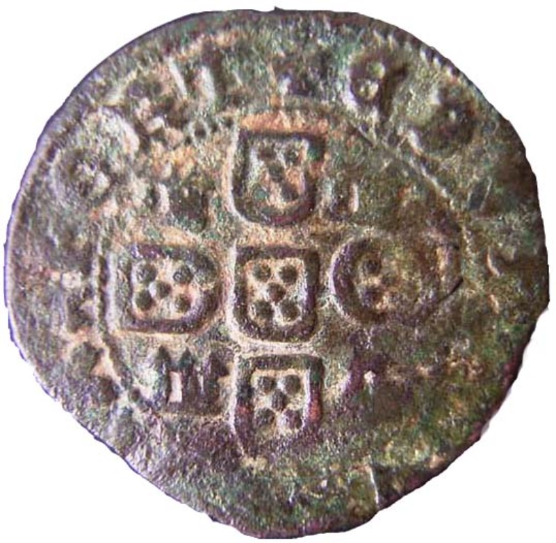 Moneda ½ (medio) Real Preto - Afonso V (Híbrido Afonso V/Duarte I) | 1438 - Reverso Reverso de ½ (medio) Real Preto - Afonso V (Híbrido Afonso V/Duarte I)