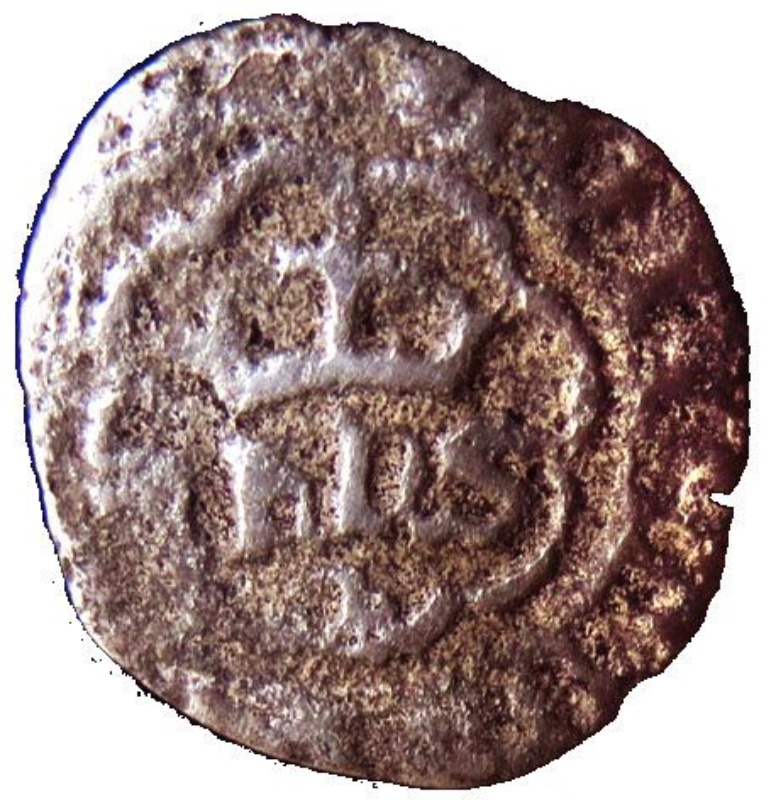 Moneda ½ (medio) Real Preto – João I (ceca de Lisboa) 1er tipo | 1415 - 1433 - Anverso Anverso de ½ (medio) Real Preto – João I (ceca de Lisboa) 1er tipo