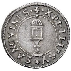 Reverso de ½ (medio) Testone - Francis II