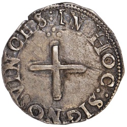 Reverso de ½ (medio) Tostão - Sebastião I (4o tipo)
