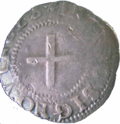 Reverso de ½ (medio) Tostão - Sebastião I (5o tipo)