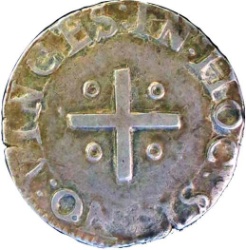 Reverso de ½ (medio) Tostão - Sebastião I (7o tipo)