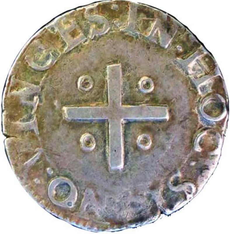 Reverso de ½ (medio) Tostão - Sebastião I (7o tipo)