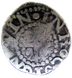 Reverso de ½ (medio) Vintém – João IV (ceca de Lisboa)